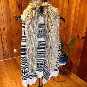 Faux Fur Sweater Vest
